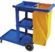 Buckets/Dustpans/Carts Janitor Cleaning Cart with Vinyl Bag High capacity cart holds a variety of cleaning tools Durable vinyl bag included Blue HC0006BL