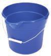 Buckets/Dustpans/Carts 15qt Plastic Rectangular Pail with Wringer 16 x10 x10 Molded grip on bottom of pail for easy pour Steel handle with plastic grip NEW!