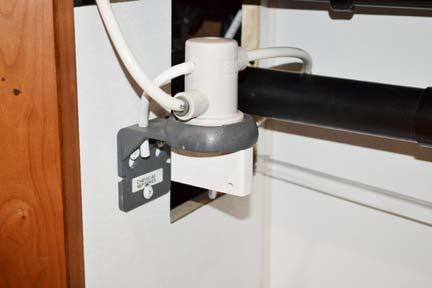 COLD WATER FILTER If Equipped To obtain filtered cold water for drinking or cooking, simply open the galley sink cold water faucet. NOTE: Only the galley cold water faucet is filtered.