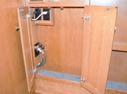 Water Supply Faucets (Located below lavatory cabinet) *Models 42HL and 42QL Water Supply Faucets (Located inside bathroom wardrobe cabinet) *Model 45RL See Winterizing Optional Appliances in Section