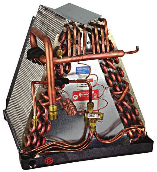 REVOLV R410A ACCUCHARGE M SERIES COILS A The Revolv R410A Coil series is designed to be "THE" A-COIL choice to be installed on new and existing down flow MH furnaces.