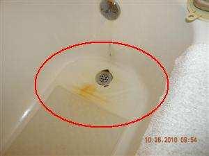 A Picture 2 (3) The sink drain shows signs of past leakage but was not leaking at