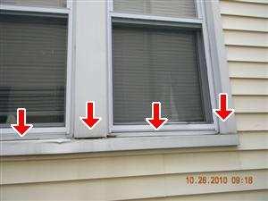 Unless repaired the gap between the frame and trim may let in moisture and insects.