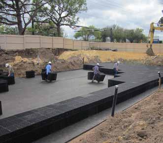 The system is an alternative to stormwater basins and a more efficient, space saving alternative to other underground systems for detention, infiltration, and recycling stormwater.