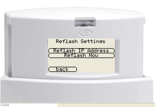 How to Reflash Connection to the reflash server can be instigated from