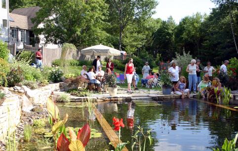 What is a Garden Swim Pond? A Garden Swim Pond is defined as a swimming pool that is supported naturally without the use or need for harmful chemicals.