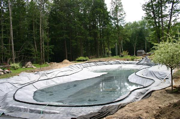 Irrigation using your Garden Swim Pond A properly built garden swim pond does not require much make up water, but because it is chemical free, we have designed a method by which you can capture roof
