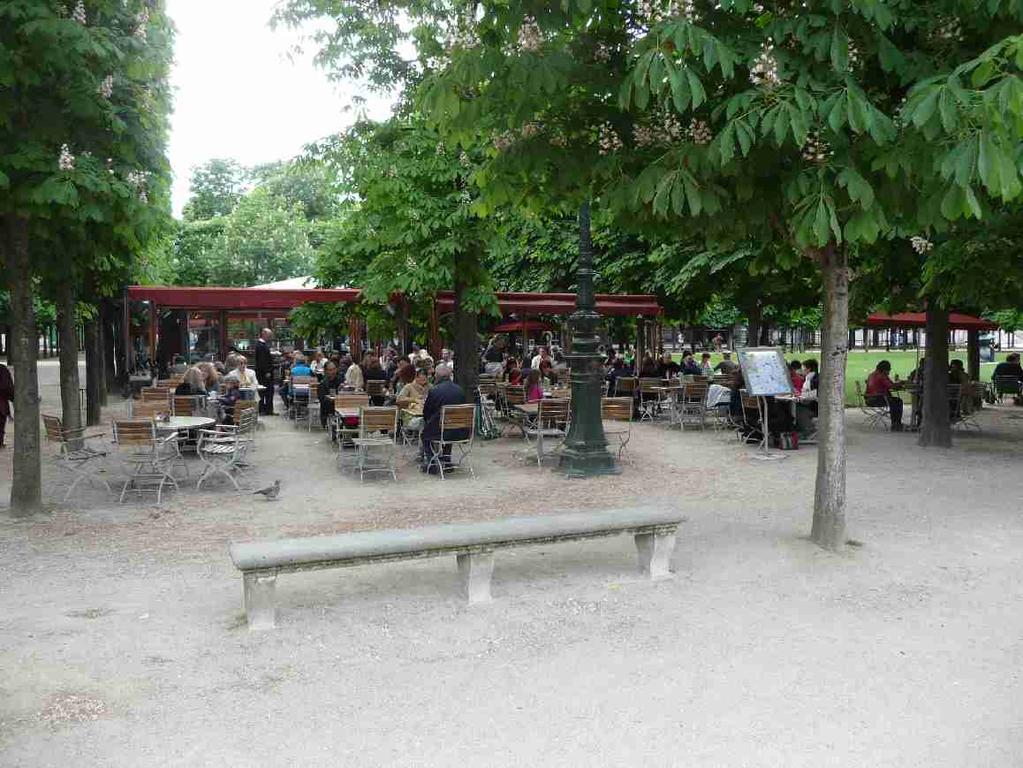 A en restaurant in the park.