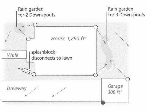 2. Design your rain garden Add your rain garden to your existing site plan. Mark where you might move downspouts, where stormwater comes from and flows to, and where you might add or move plants.