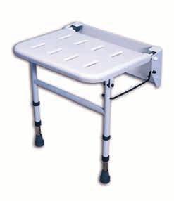 A = 470mm B = 420mm C = 460mm D = 380mm E = 460-540mm Colour Classic Folding Shower Seat White P6828702 F = 190kg (30st) Comfort Folding Padded Horseshoe Shower Seat - with backrest, arms and legs