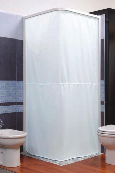Magnetic Shower Curtain and Rail System A barrier free rail and curtain solution for easy and level shower access.