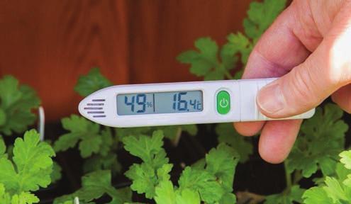 A therma-hygrometer in the home will ensure optimum comfort levels are maintained and in the greenhouse
