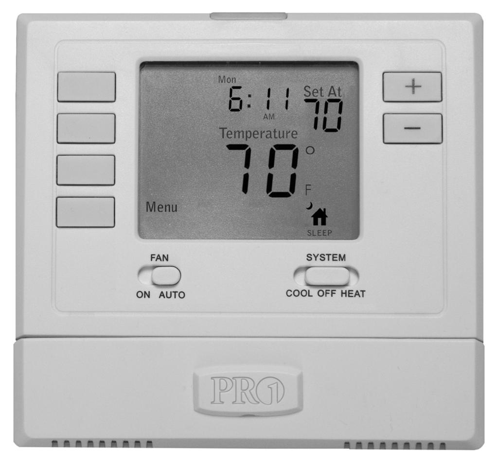 Programmable Time Period Icons: This thermostat has 4 programmable time periods per day.