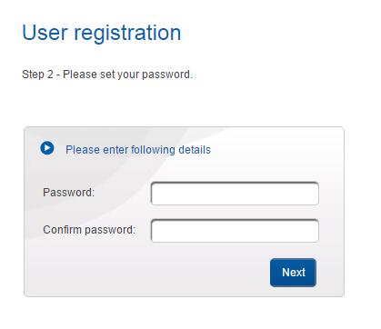 This password will be required for using both the self-care web portal and the mobile app.
