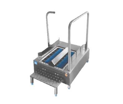 WASHING AND DISINFECTION APPLICATIONS Pass through boot sole washer with manual switch