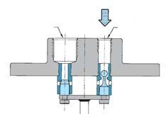 When the pump tank empties, the vent valve opens and motive inlet valve closes.