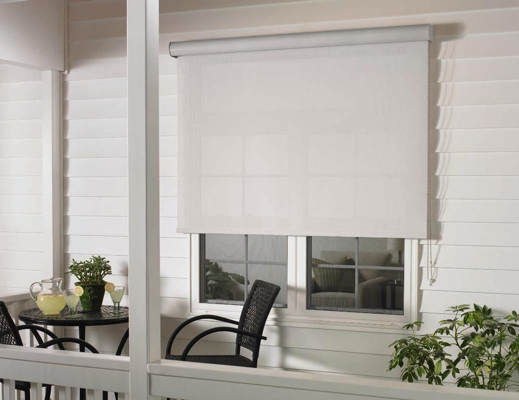EXTERIOR SOLAR SHADES CONTROL YOUR INTERIOR ENVIRONMENT. Enjoy the benefits of Solar Shades year round.