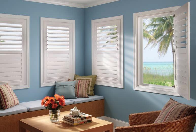 Durable, European-style hinges stay hidden to create a clean aesthetic look, and mitered corners make the shutter look like a seamlessly installed part of your window.