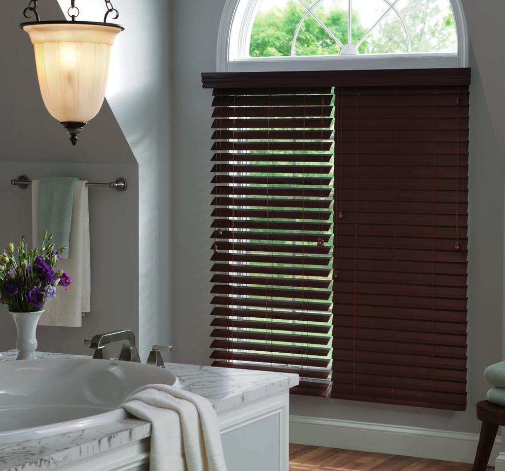 30 FAUX WOOD AND COMPOSITE BLINDS 2 1/2" Composite Shutter Style Blinds Two on One