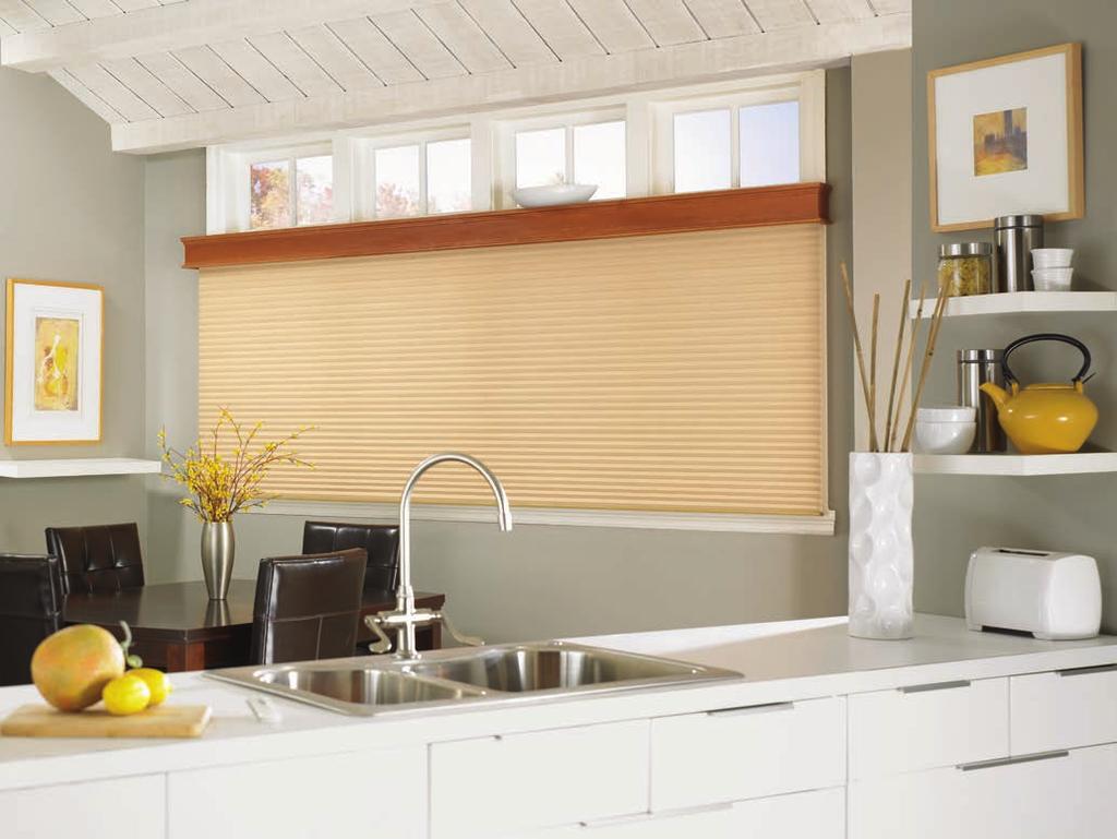CrystalPleat Cellular Shades feature a unique cellular design that insulates windows to keep rooms warmer in the winter and cooler in the