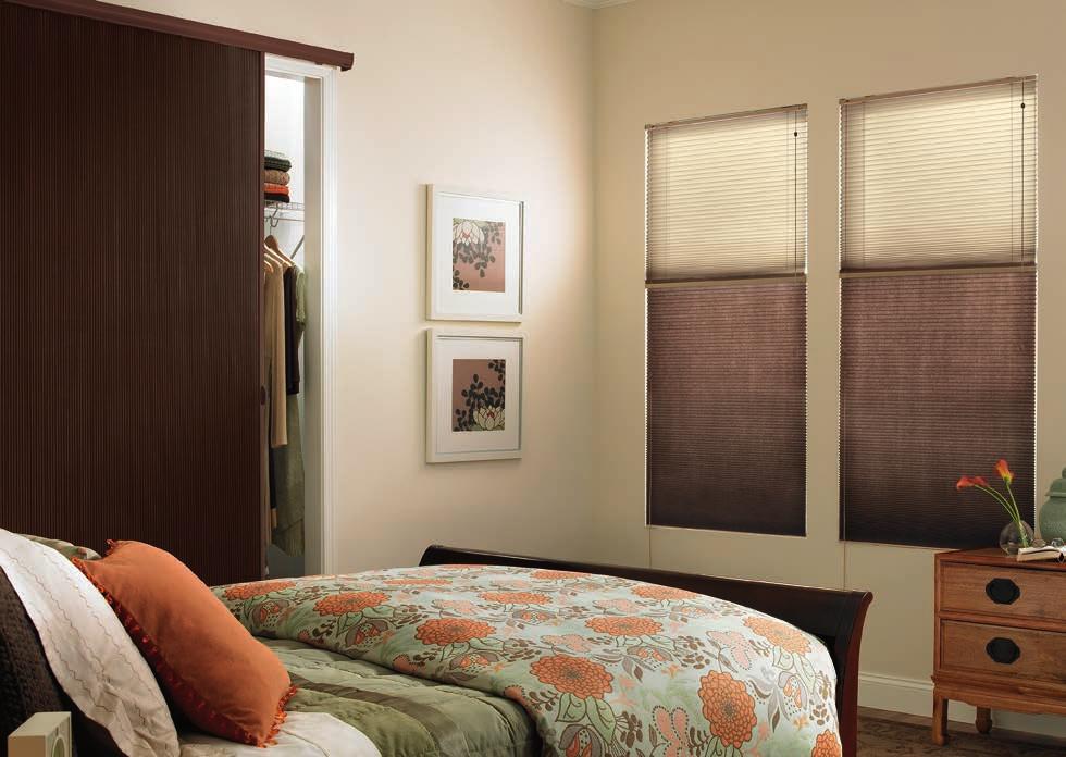 GRABER SLIDE-VUE CELLULAR SHADES ON-TREND, COORDINATED AND PRACTICAL. Slide-Vue Vertical Cellular Shades are a great way to bring cellular style and energy efficiency to wide windows and patio doors.
