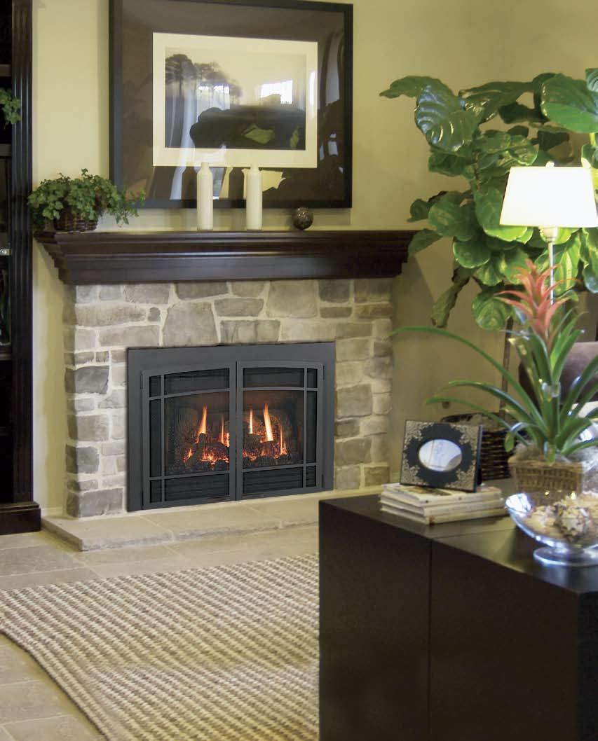 The Chaska & Chaska L Series Chaska w/arched Prairie pattern full door shroud Tired of coming home to the inconvenience of a wood burning fireplace?