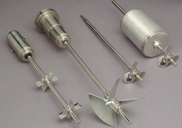 Marine blade impellers for gentle mixing of shear-sensitive cell lines such as insect, plant and animal cultures. 4.