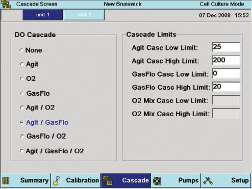 Gauge screen: Change control modes, decimal displays, set