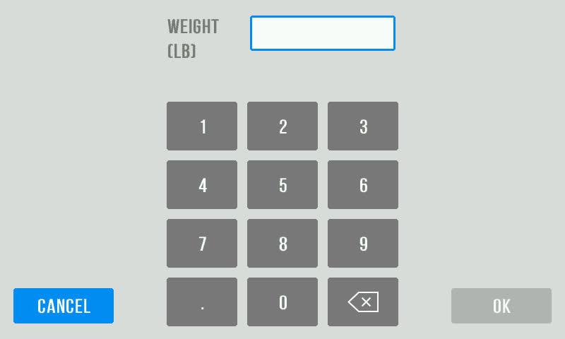 Manual Entry of Data Buttons that have a blue outline and no arrow are data entry buttons and allow for data to be entered manually.