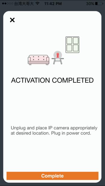 6. When the activation is completed, the sensor will be added to the device management page.