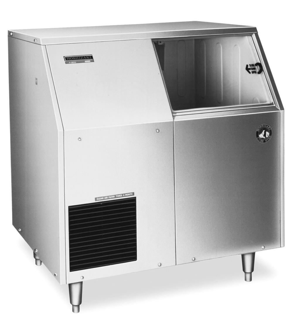 Hoshizaki Item F-300/500BAF F-300/500BAF SELF-CONTAINED FLAKER WITH BUILT-IN STORAGE FLAKER DIMENSIONS W x D x H F-300BAF 36 x 24 x 39* *with 6" legs F-500BAF 38 x 29 x 42* *with 6" legs F-300BAF