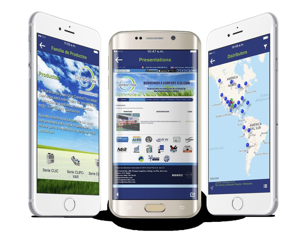 The Clima Flex mobile application