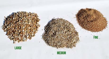 Vermiculite Characteristics: Very light, high water retention and good aeration Low bulk density ph value is 7 to 7.