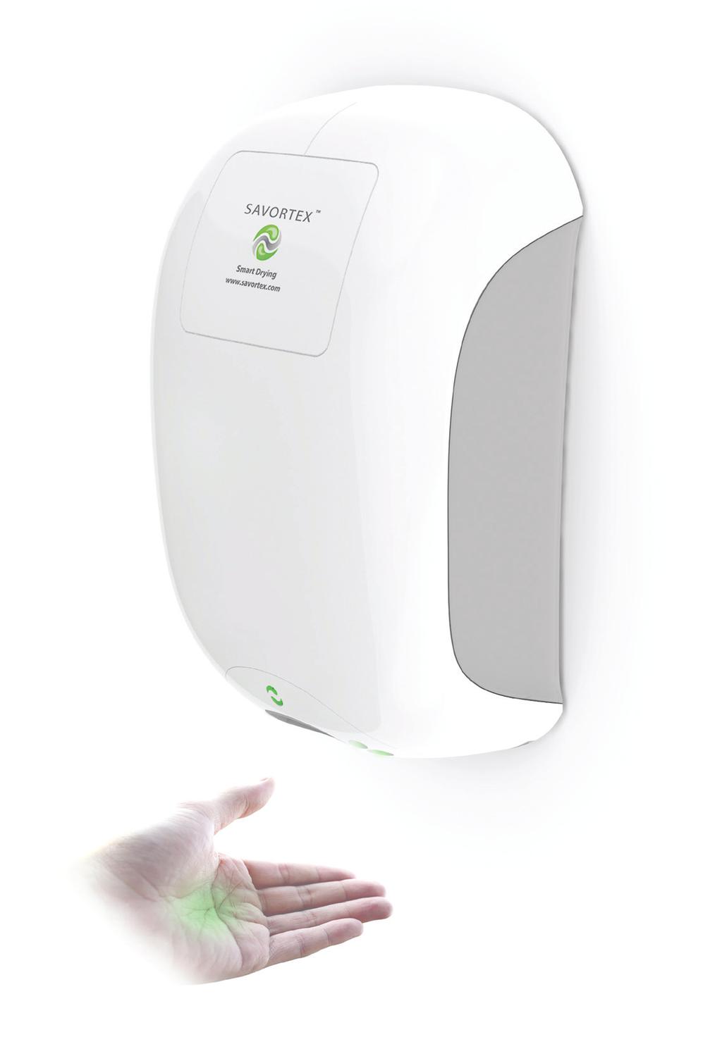EcoCurveTM warm air hand dryer The EcoCurve Hand Dryer uses SAVORTEX s Patented Energy Recovery & Curved Air Drying technology.
