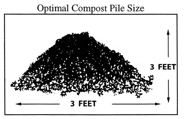 Compost bin size For fast efficient composting your bin needs to be Large enough to hold heat and moisture Small enough to admit air
