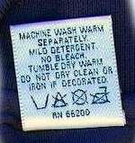 1. Labels in clothing provide laundering instructions