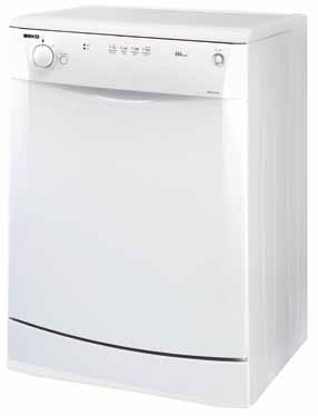 lights DWD5412 Full size dishwasher with 5 programmes and salt and rinse aid indicator light 12 place setting H 85cm W