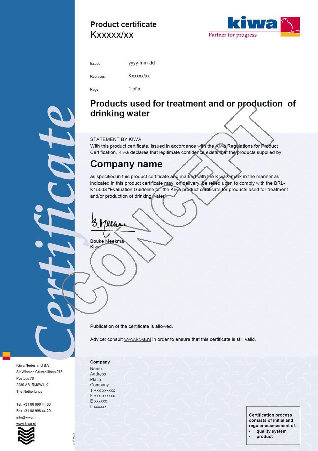 I Model Certificate (informative)