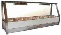 W1665 x D408 x H675 6 half or 3 full pans included Item 163 Keep food hot, display and serve with a 4 x 2 hot food