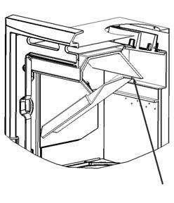 with the rear edge in contact with the rear of the stove and resting on the support ledges of the side panels and with the chamfer located in the top corner as per fig.
