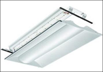 LED linear replacement lamps are shaped like fluorescent lamps. They reuse the existing lens, and often the existing lamp holders.