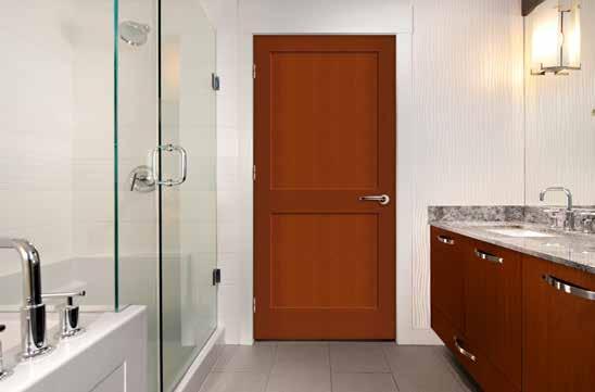 SHAKER DOORS & BI-FOLDS Our Shaker program also includes a wide selection of stain grade options and panel layouts. Available options in 1-3/8" and 1-3/4" thicknesses, 6/8, 7/0, 7/6 and 8/0 heights.