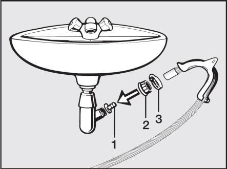 PW 6055/6065 en - GB The drain hose with non-return valve fitted can be connected directly to a suitable sink drain outlet.