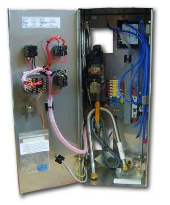Beech Ovens Page 45 10/07/2017 (C) The Gas control cabinet has the following internal components: Flame Pack Thermocouple Combination Gas Valve Electrical Circuit Breaker Manual Gas Isolation Valve