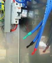 The cables for the Tri-electrode are found in the Gas control cabinet. NOTE: When coiling the leads to the Tri-electrode, be sure not to kink or damage the leads.