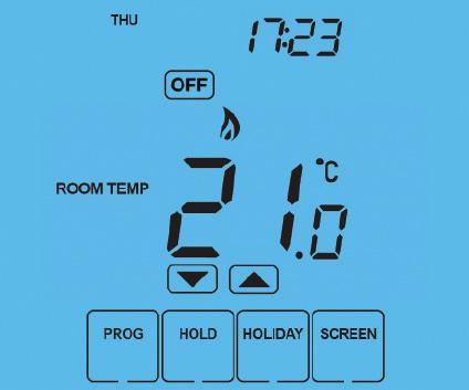 Temperature Display The temperature display information is driven by two different inputs; the sensor measurement and the target temperature you have set.