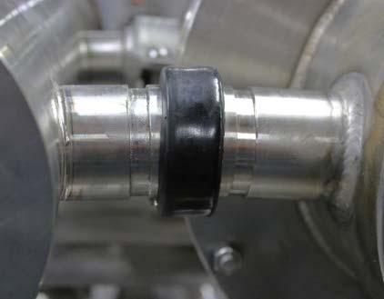 Inspect and replace if necessary the four (4) O rings on the alignment couplings used on both ends of the membranes.