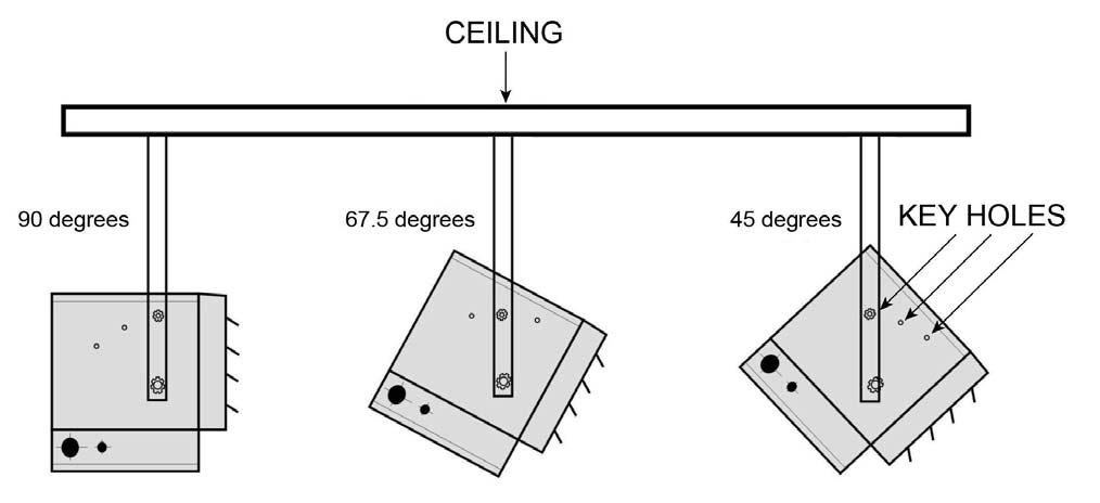 2. To tilt the unit vertically, loosen the bracket screws (see figure 5).
