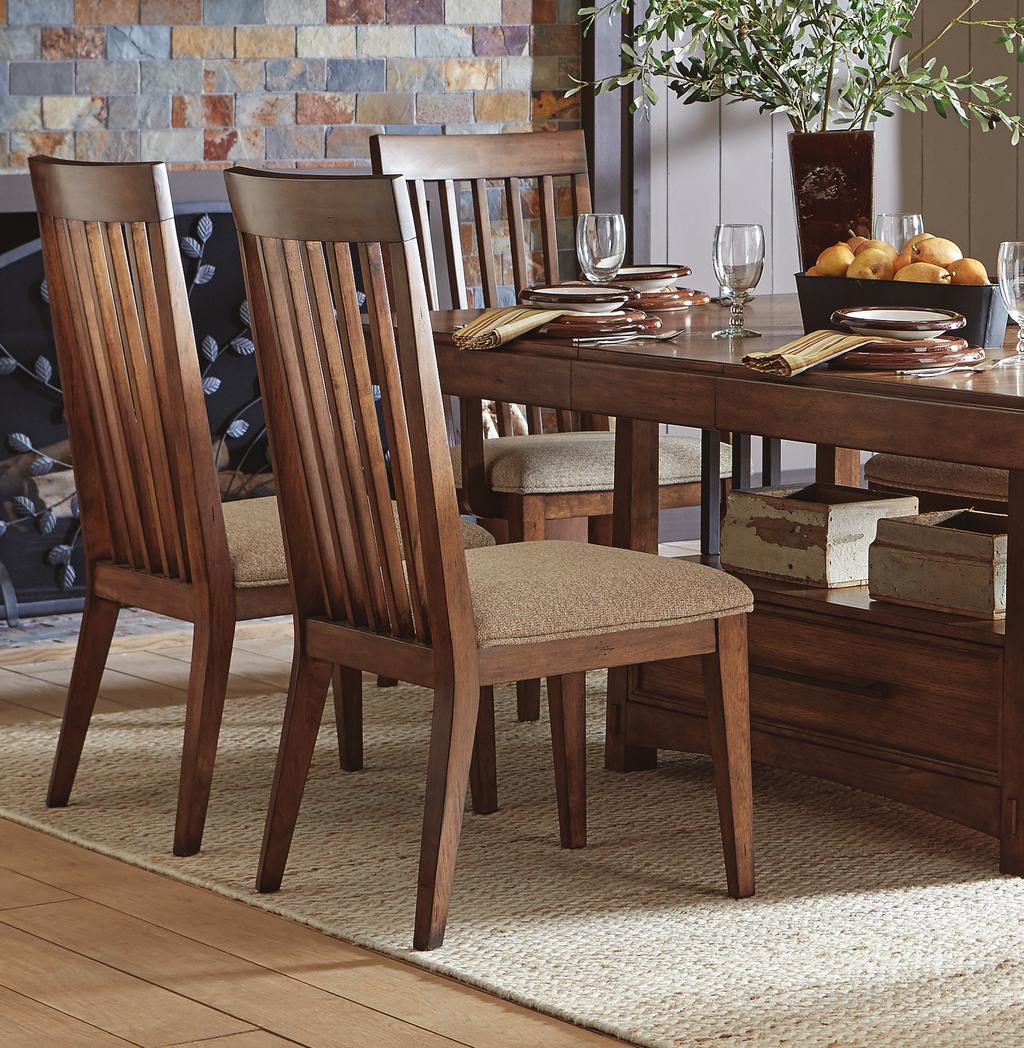 4604-530/531 Trestle Table. 4604-580 Upholstered Arm Chair. 4604-581 Upholstered Side Chair. To learn more about the Winslow Park collection, visit broyhillfurniture.