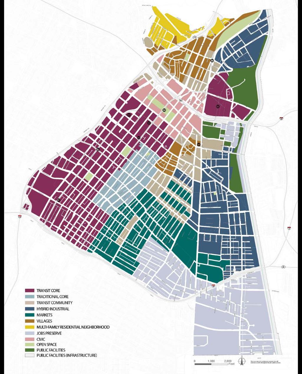 TNP: Regional Connector Downtown Community Plan Update (DTLA 2040) Creates zones and update policies to support transit orientation Distinguishes types of places based on access to transit and
